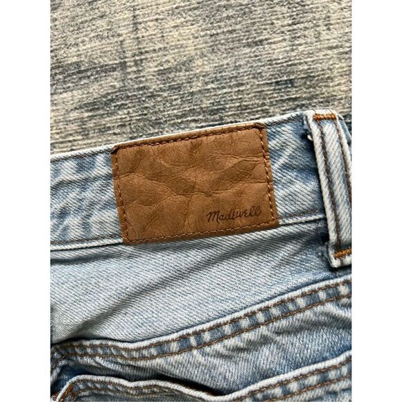 Madewell Light Wash Distressed Curvy 90's Straight Leg High Rise Jeans 25 - Picture 6 of 9